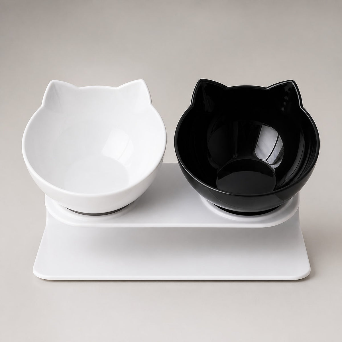 Transparent with a cat-ear silhouette