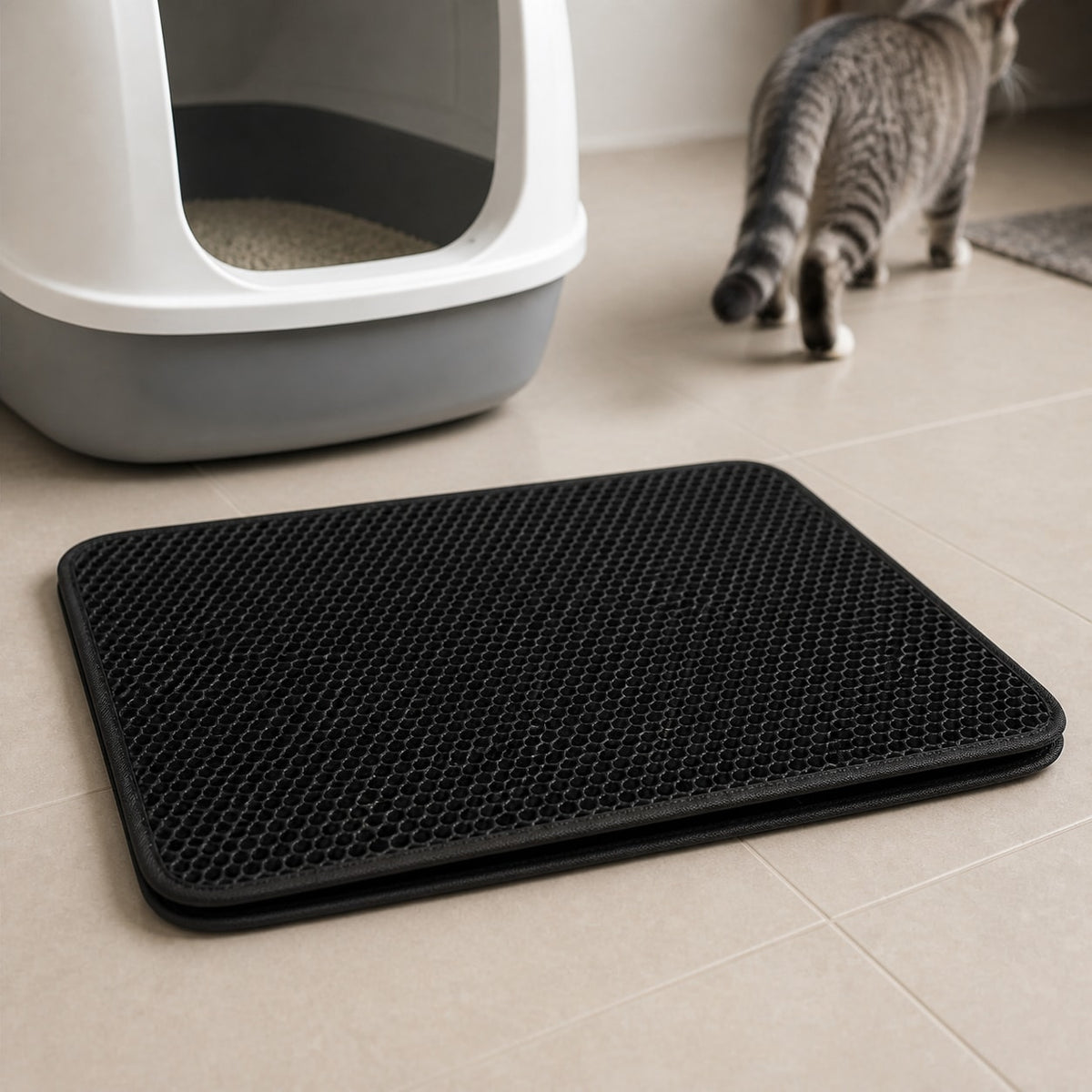 CleanStep Double-Layer Cat Litter Mat supporting an easier everyday routine