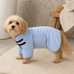 CloudDry Quick-Dry Dog Robe shown in an everyday pet routine