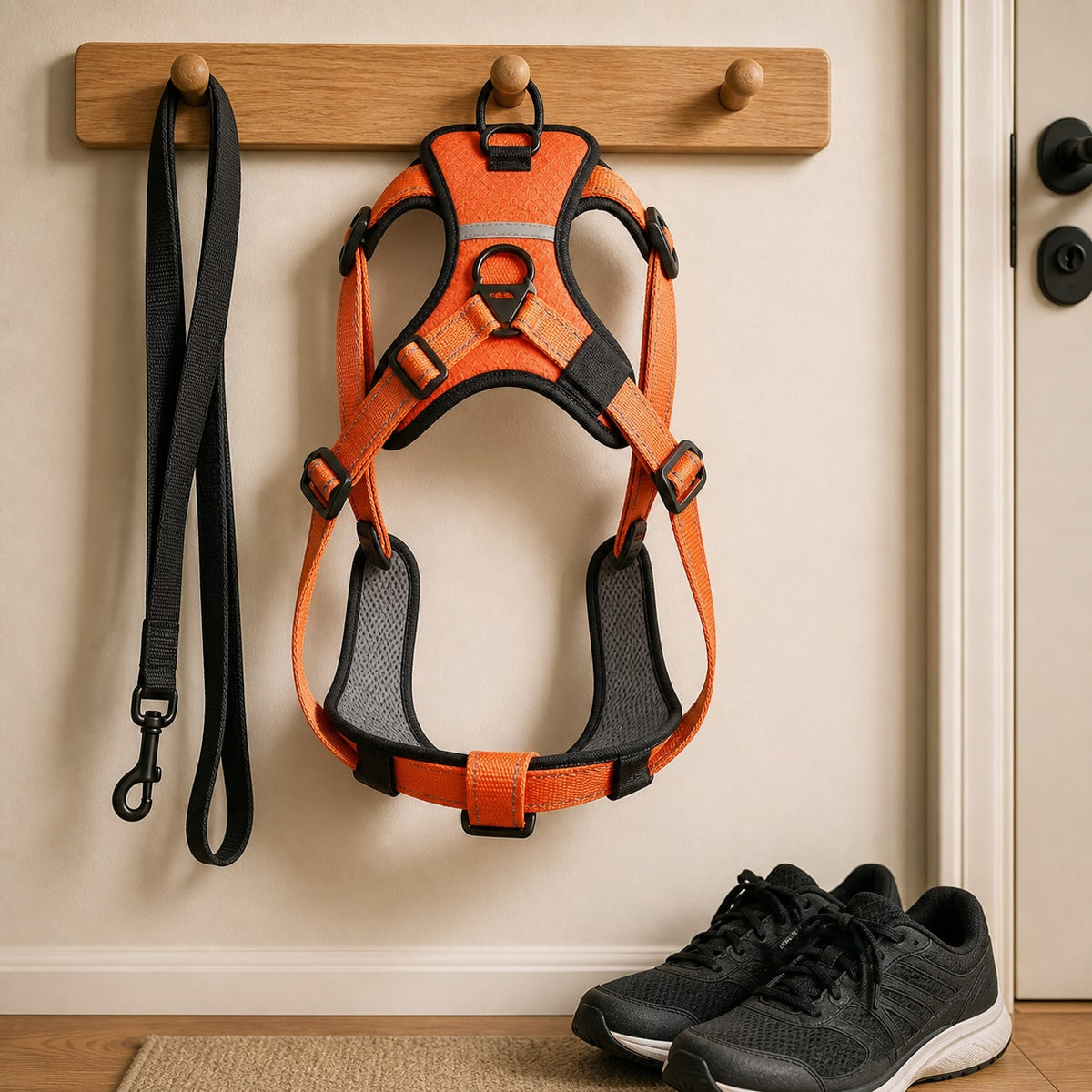 CloudFit Reflective Comfort Harness ready for daily use at home
