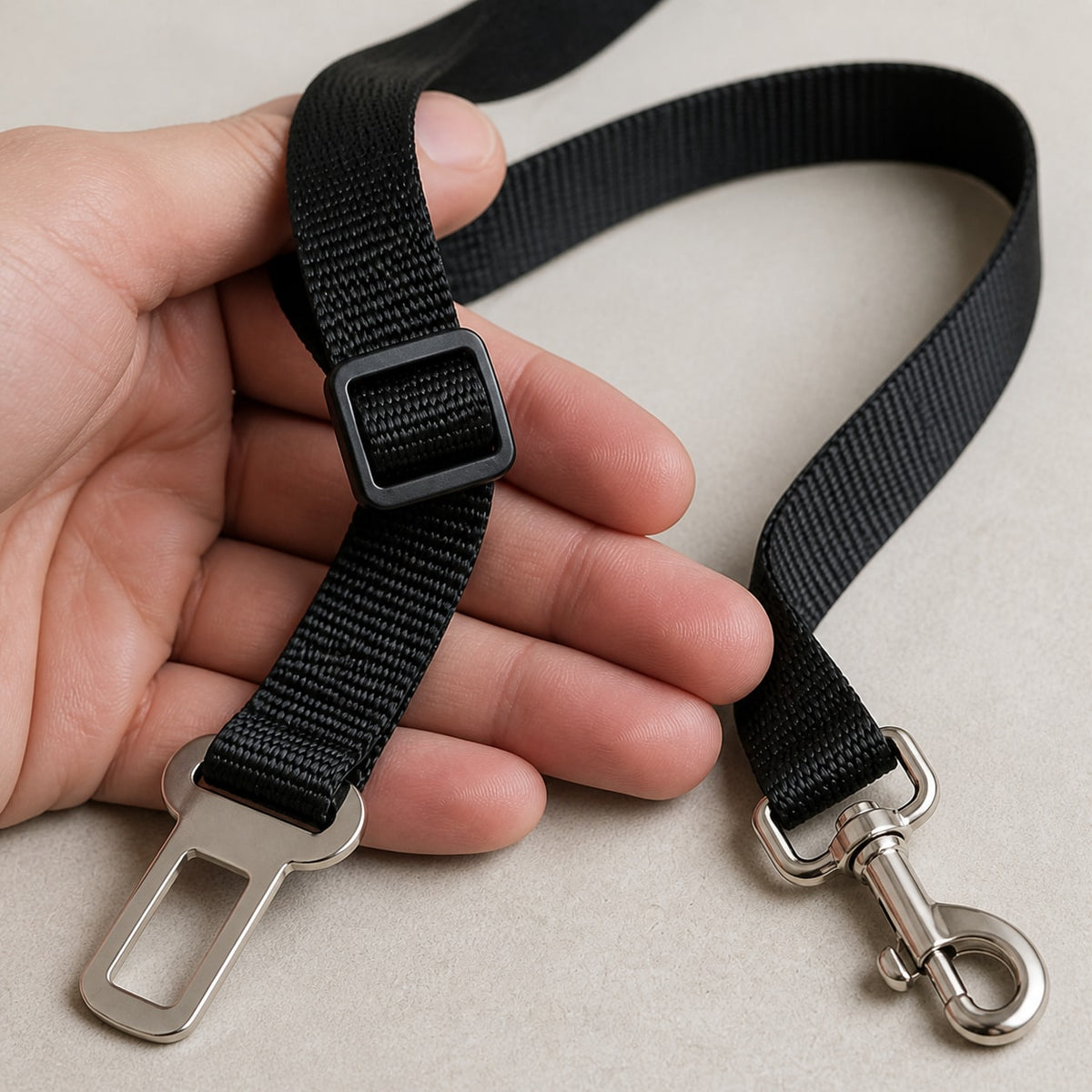DriveSafe Adjustable Pet Seat Belt material and construction detail
