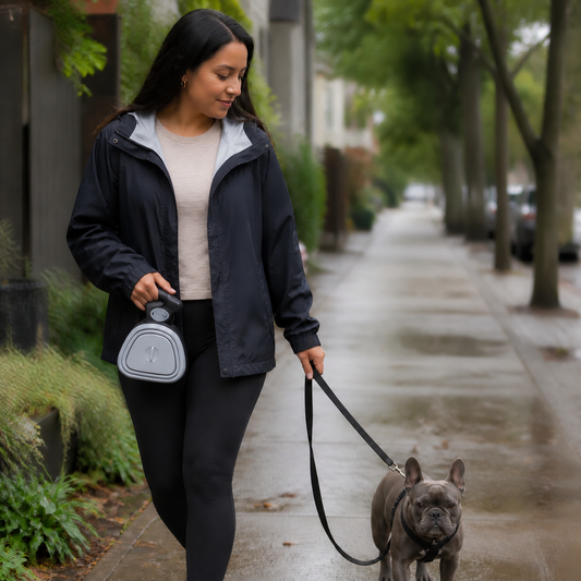 FoldClean Travel Pooper Scooper shown in an everyday pet routine