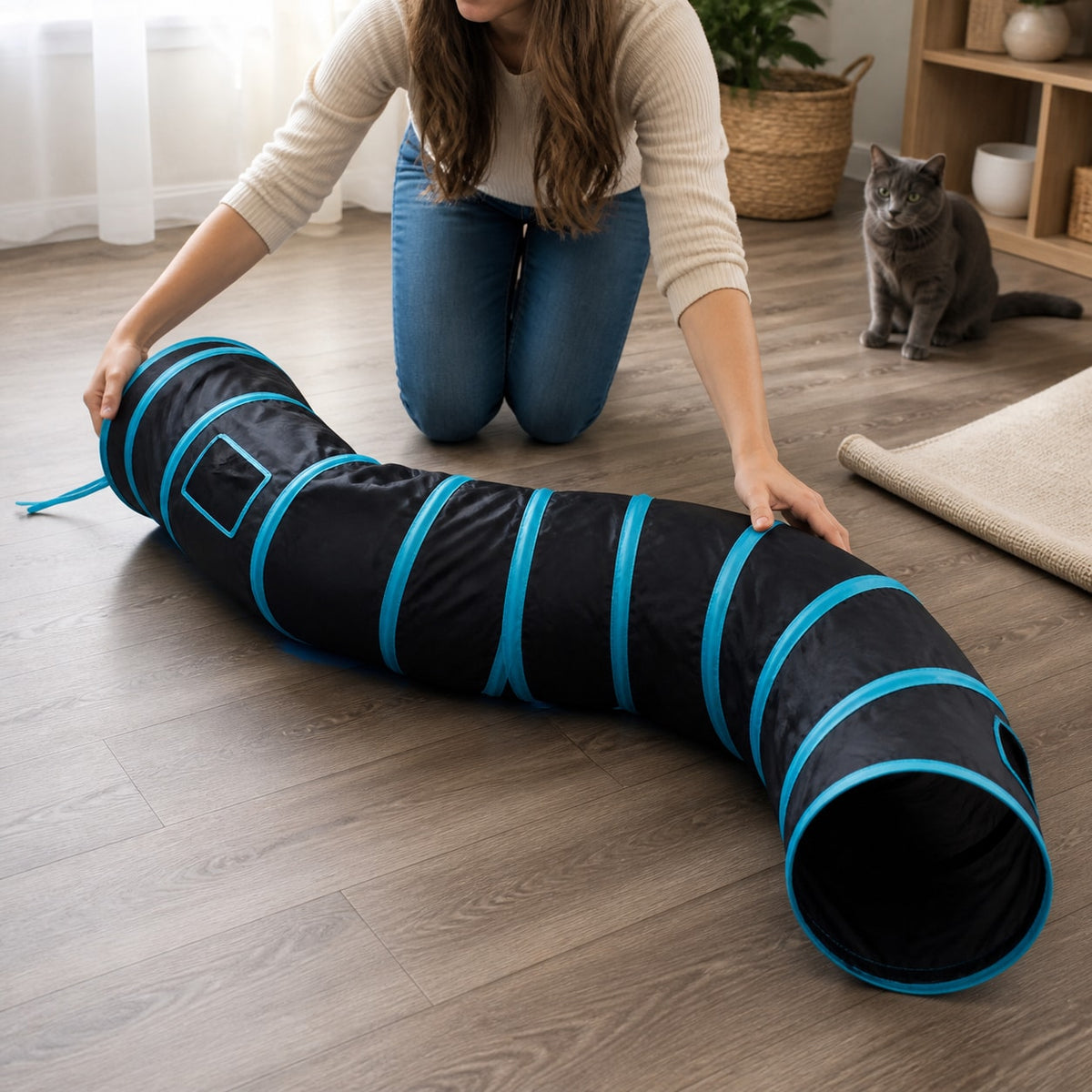How to use the Hideaway S-Curve Cat Tunnel