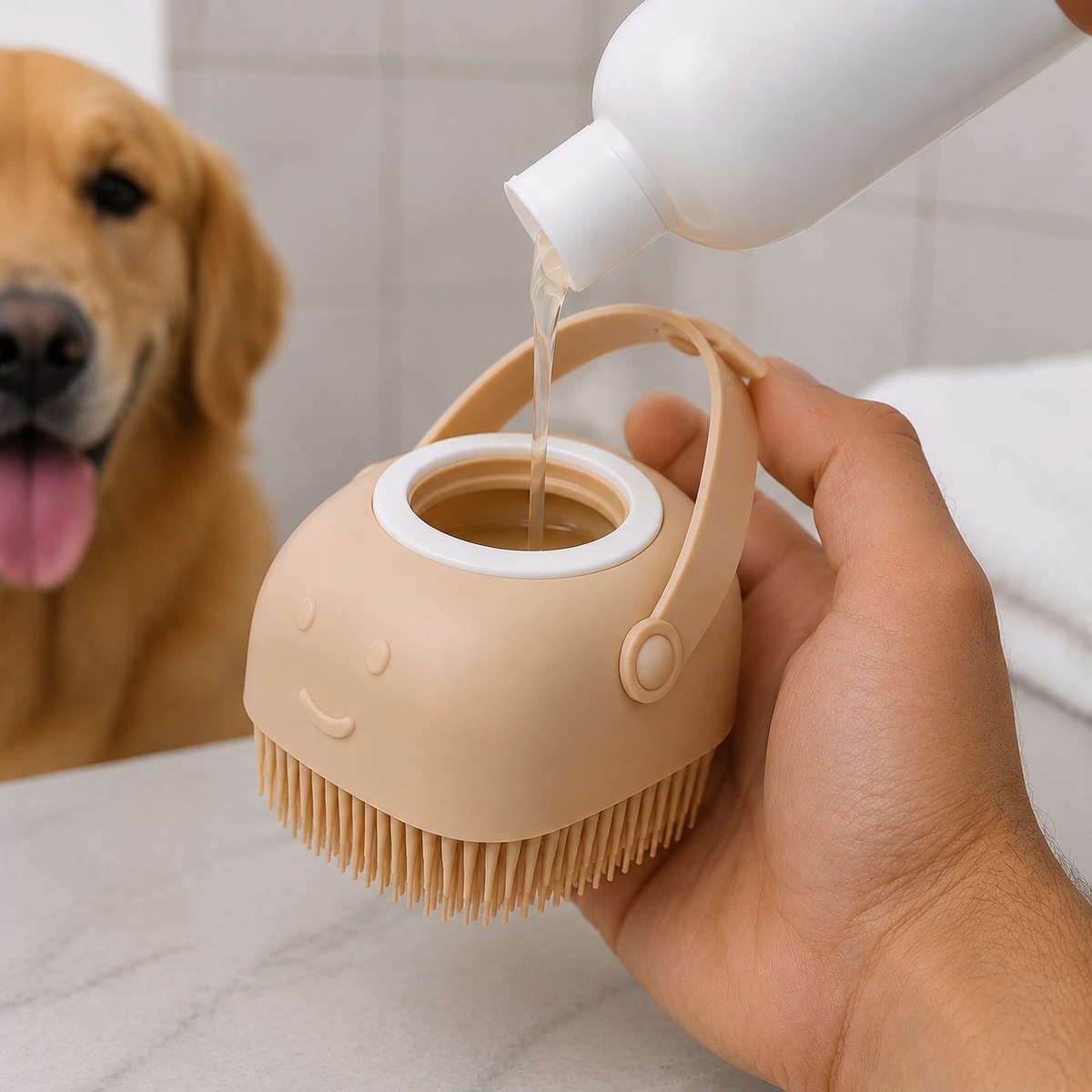 How to use the LatherLift Pet Bath Massage Glove