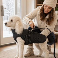 NorthPaw Harnessed Winter Coat supporting an easier everyday routine