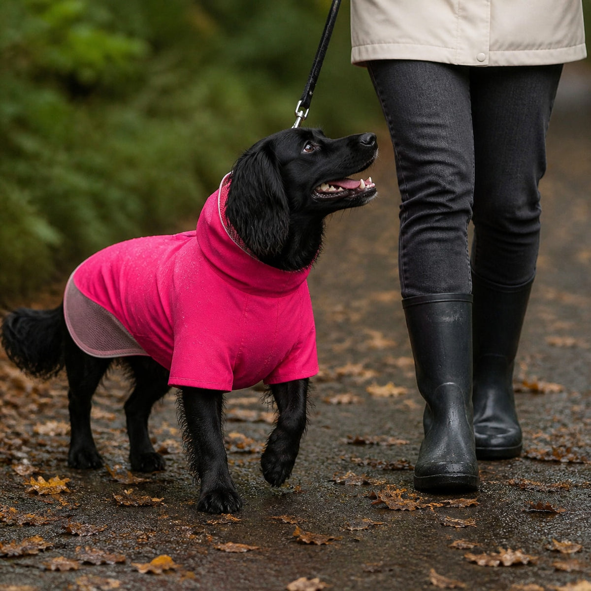 RainReady Reflective Dog Shell supporting an easier everyday routine