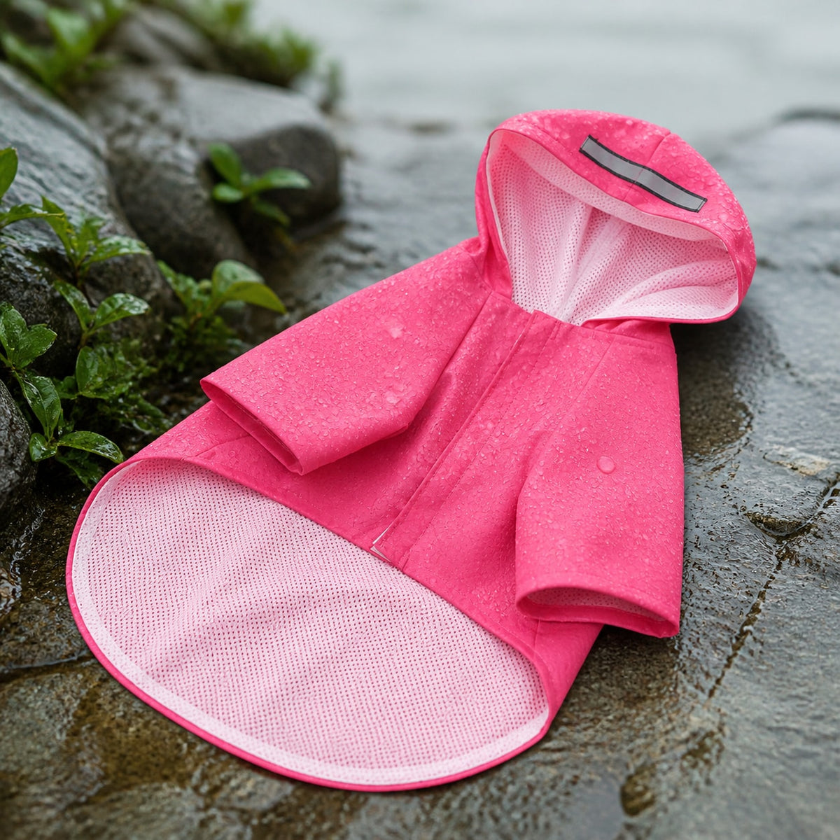RainReady Reflective Dog Shell material and construction detail
