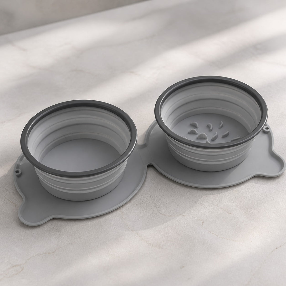 RoamReady Collapsible Double Bowl Set material and construction detail