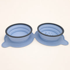 RoamReady Collapsible Double Bowl Set variant Sky Blue