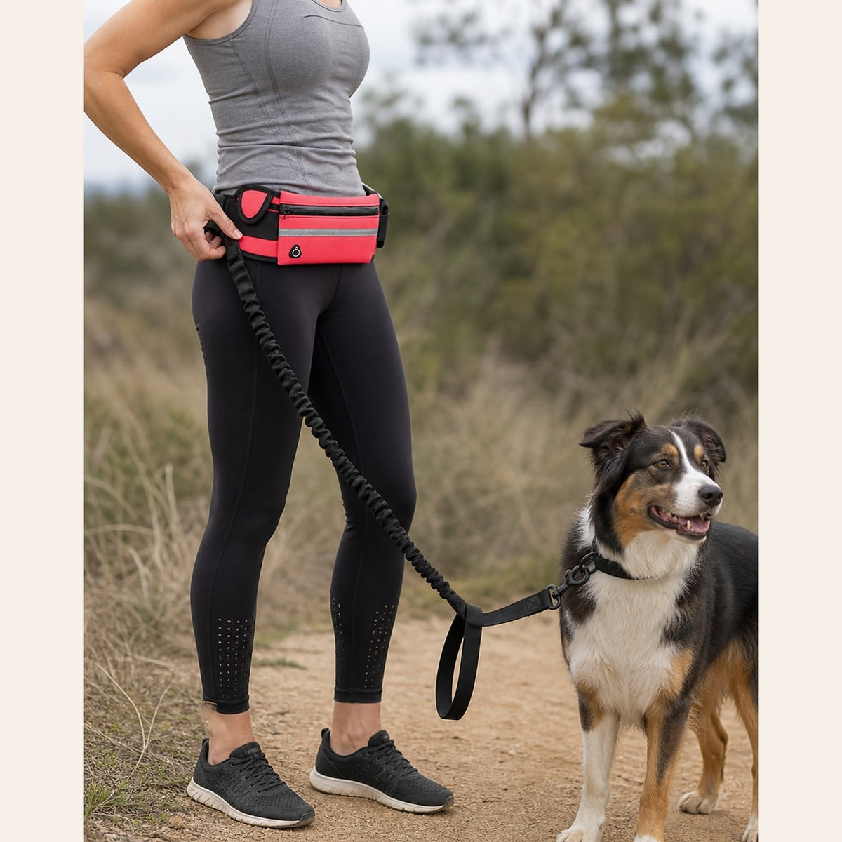 Adjust the belt and lead before moving.