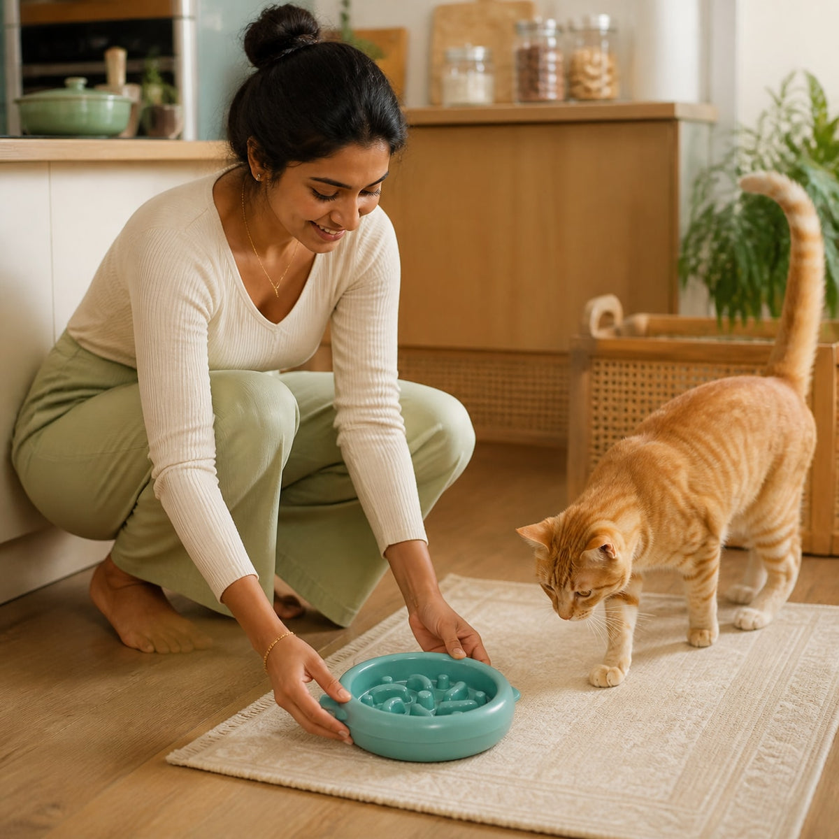 SlowSavour Pet Enrichment Bowl ready for daily use at home