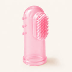 SoftTouch Pet Finger Toothbrush variant Clear Pink