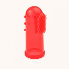 SoftTouch Pet Finger Toothbrush variant Clear Red