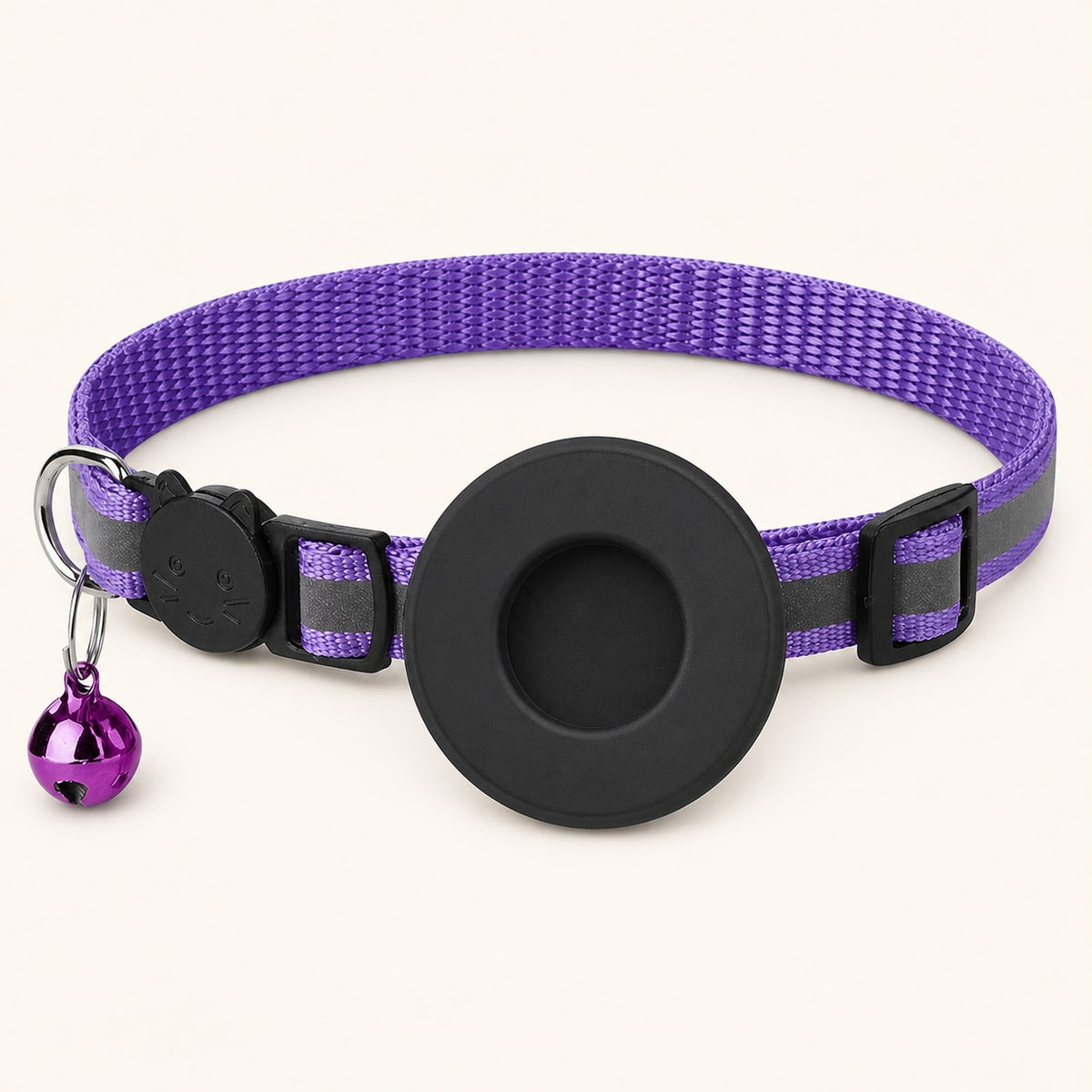 TrackSafe Reflective AirTag Pet Collar variant Purple
