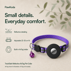 TrackSafe Reflective AirTag Pet Collar